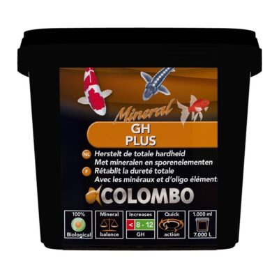 Verpakking Colombo GH+ van 1000 ml om de hardheid van vijverwater te verhogen