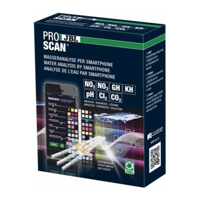 JBL ProScan testset met teststrips en kleurenkaart voor het meten van waterwaarden