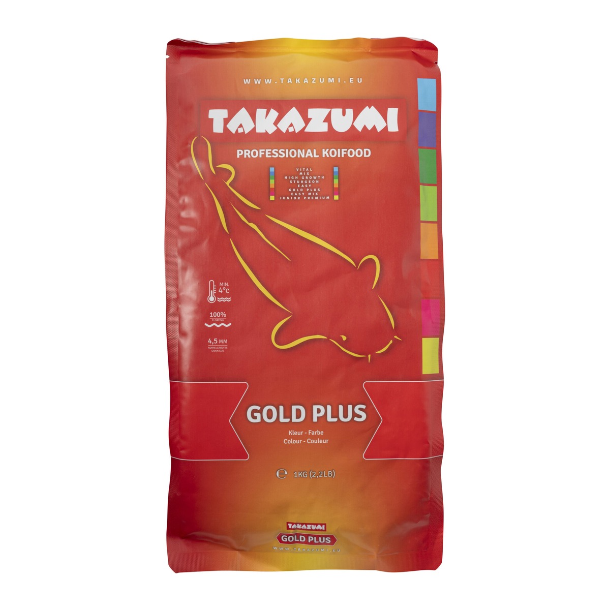 Zak Takazumi Gold Plus 1 kg drijvend kleurvoer voor koi