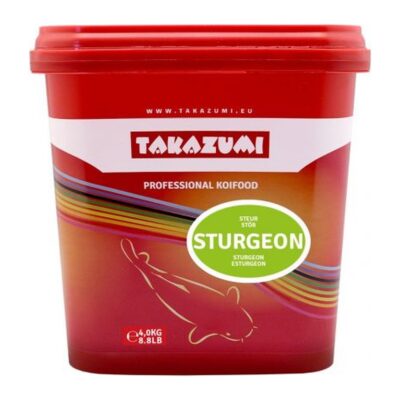 Rode emmer Takazumi Sturgeon met zinkend steurvoer