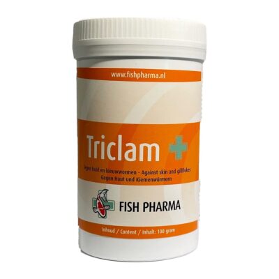 Pot Fish Pharma Triclam Plus 100 gram met praziquantel tegen huid- en kieuwwormen
