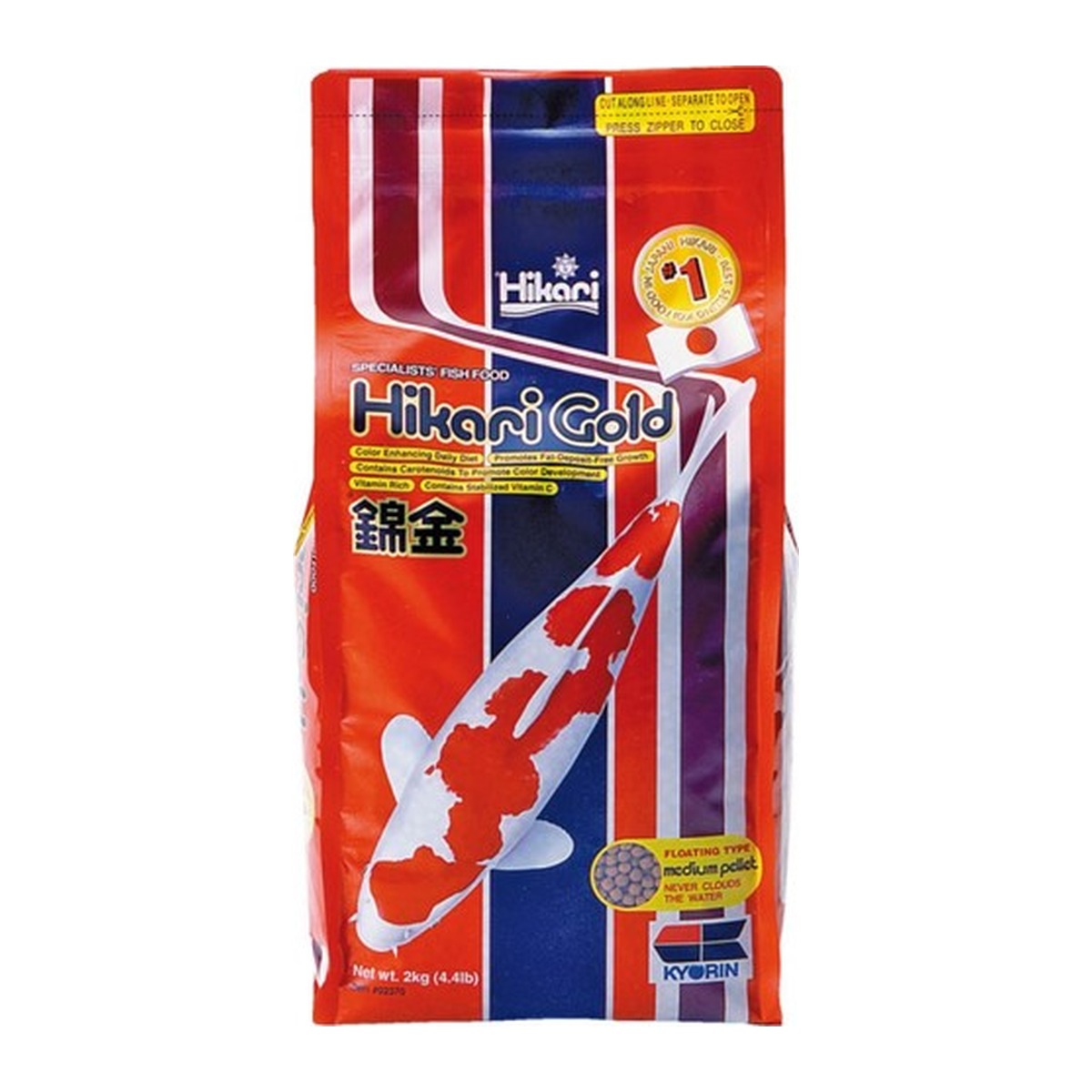 Zak Hikari Gold van 5 kilo met drijvende large korrel, kleurversterkend koivoer